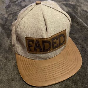 Faded hat :) lightly worn. From Spencer’s!